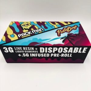 PACKMAN X PARTYBOYZ 3G DISPOSABLE + 0.5G INFUSED PRE-ROLL | LIVE RESIN LIQUID DIAMONDS - Image 2